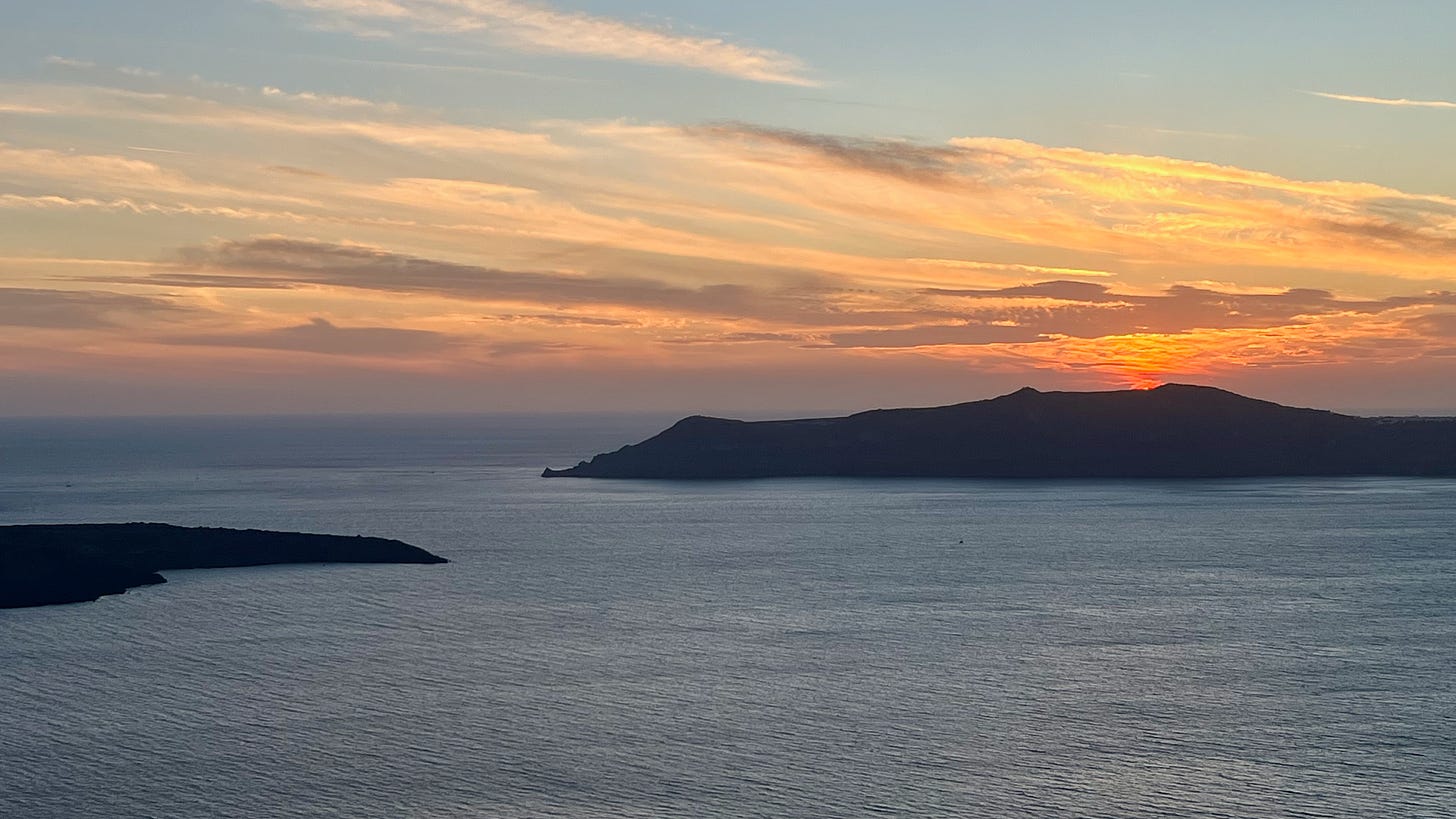 Two volcanic islands off the coast of Santorini (Marie Powell photo)