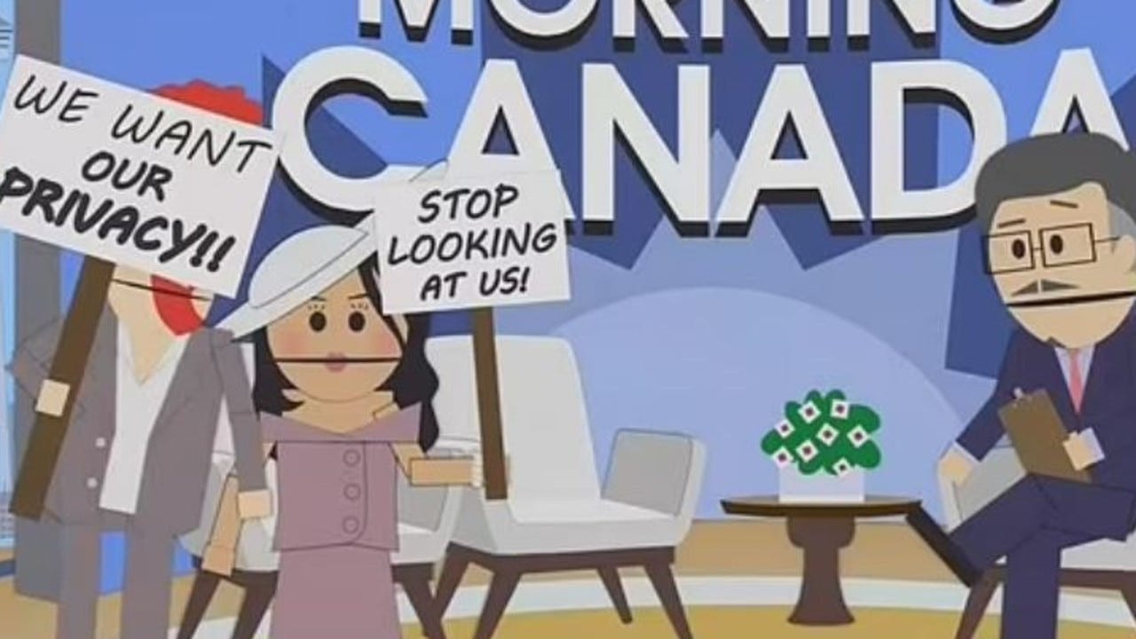 The 22-minute episode began on the set of Good Morning Canada. Picture: Comedy Central