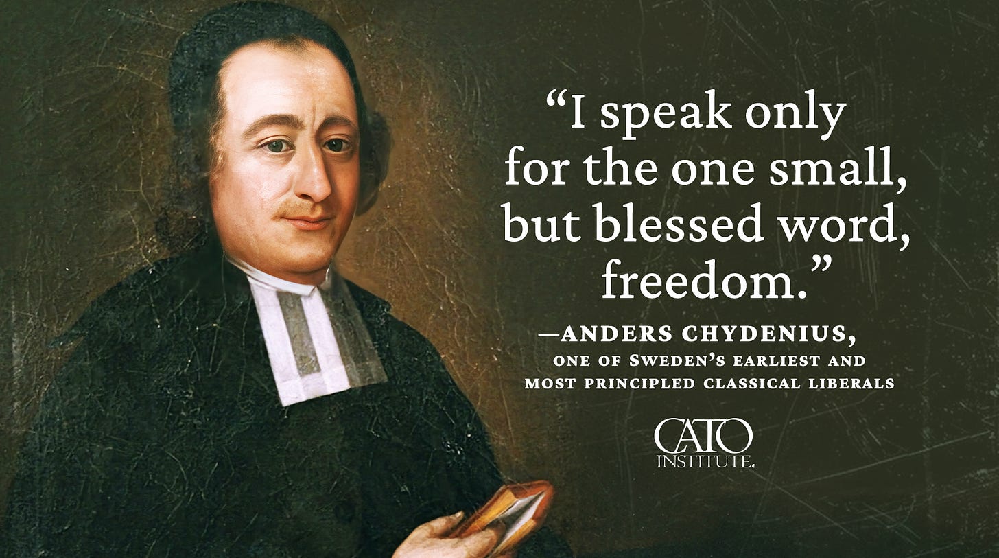 Cato Institute on X: "UNESCO just designated the Swedish Freedom of the  Press Act of 1766 a “Memory of the World.” The law's author was Anders  Chydenius, one of Sweden's earliest classical