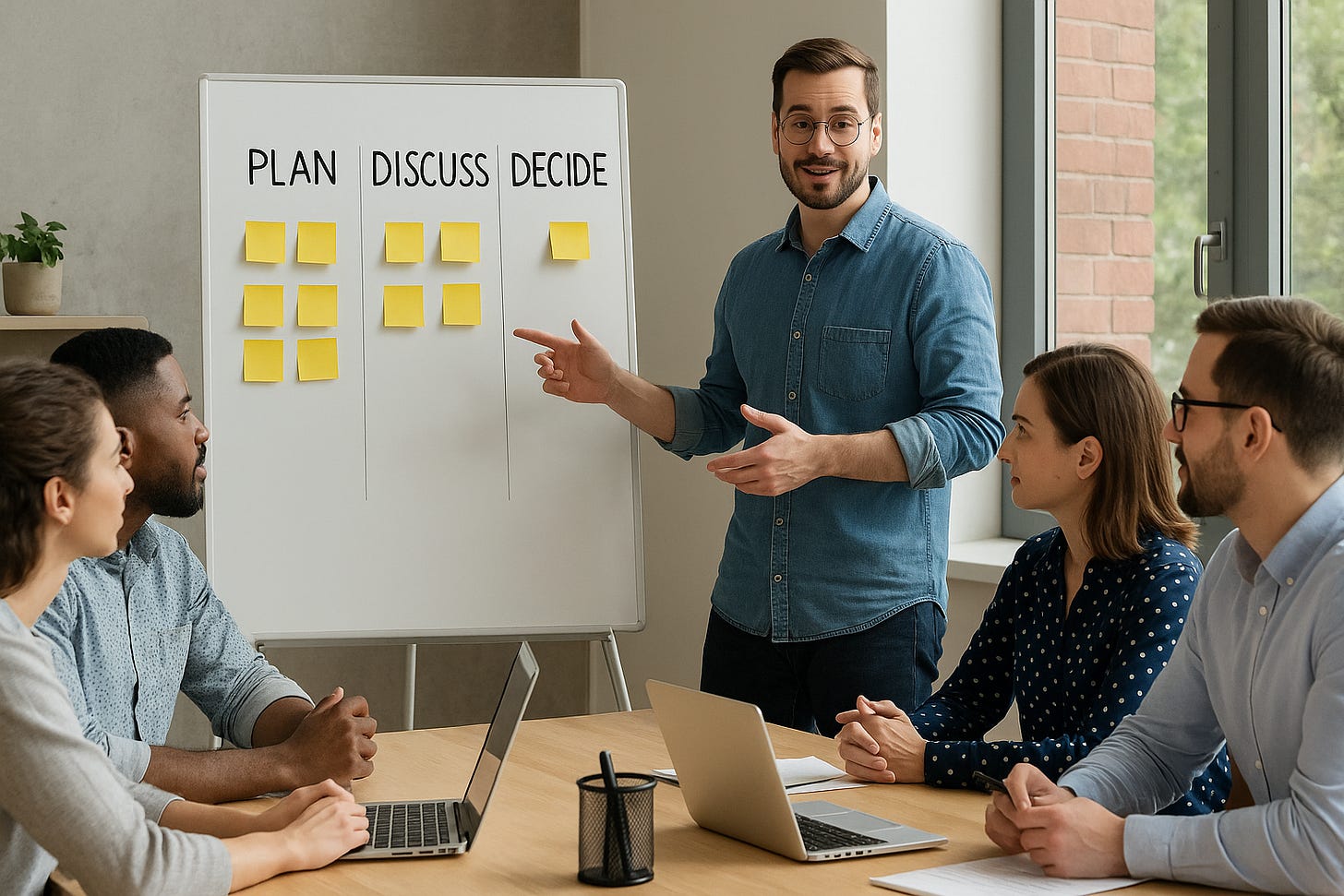 Ein gut strukturiertes Meeting mit klarem Fokus auf Planung, Diskussion und Entscheidung – so lässt sich ein effektives Projektmeeting gestalten, das echte Ergebnisse liefert. Ein gut strukturiertes Meeting mit klarem Fokus auf Planung, Diskussion und Entscheidung – so lässt sich ein effektives Projektmeeting gestalten, das echte Ergebnisse liefert.
