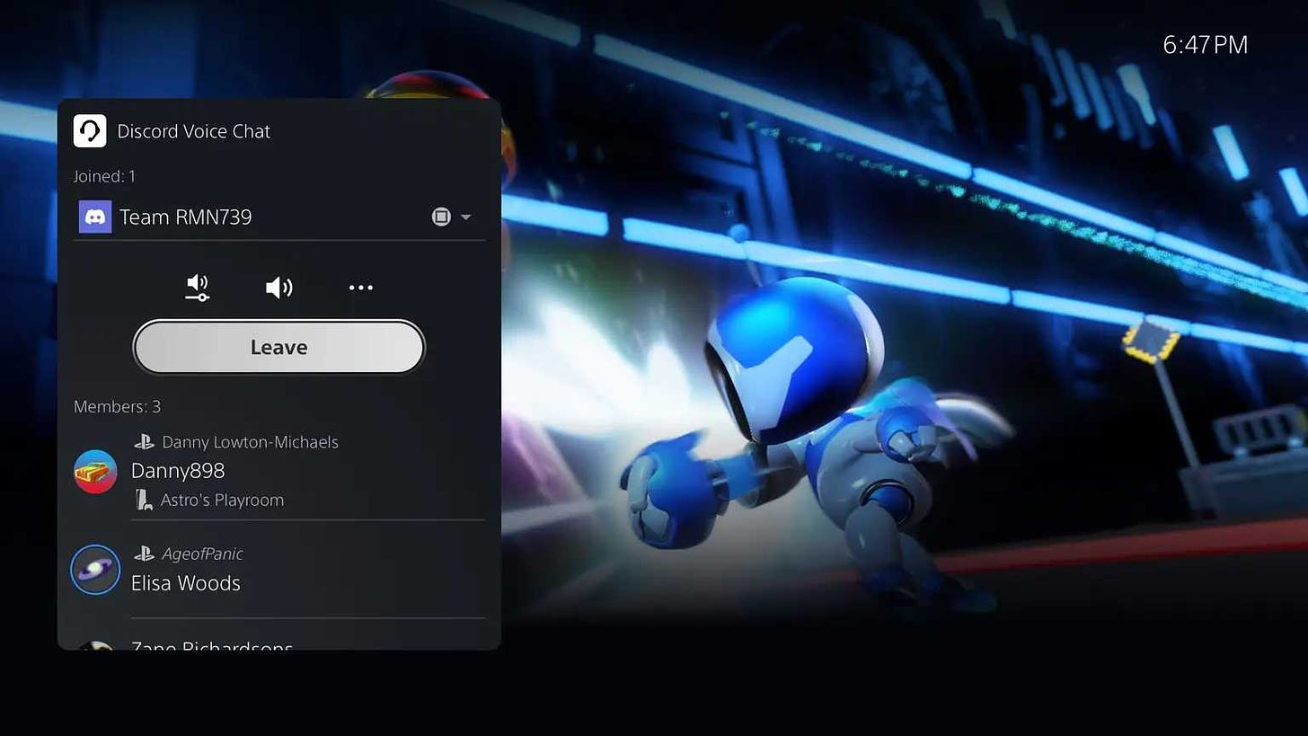 PS5 Discord voice chat integration