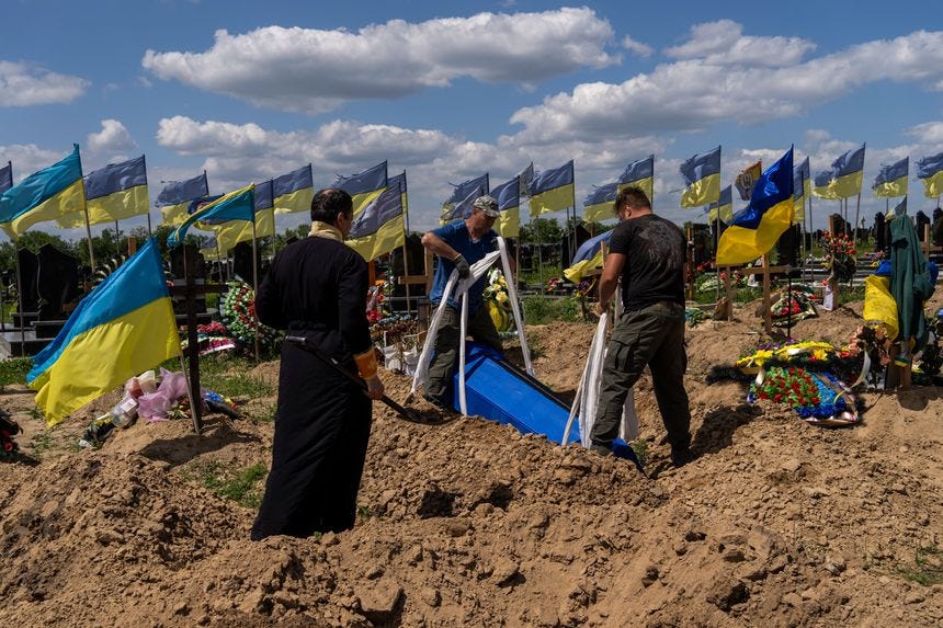 For Ukrainian Soldiers and Civilians, Death Toll Climbs - WSJ