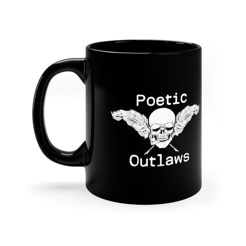 11oz Poetic Outlaws Black Mug image 1