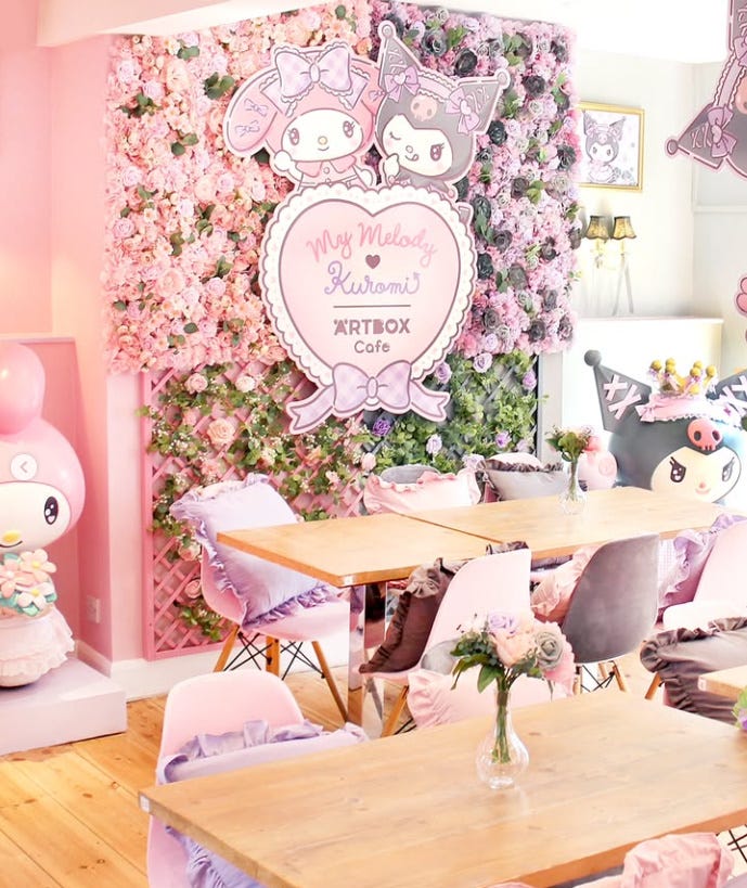 A picture of My Melody x Kuromi, the Artbox Cafe in Brighton