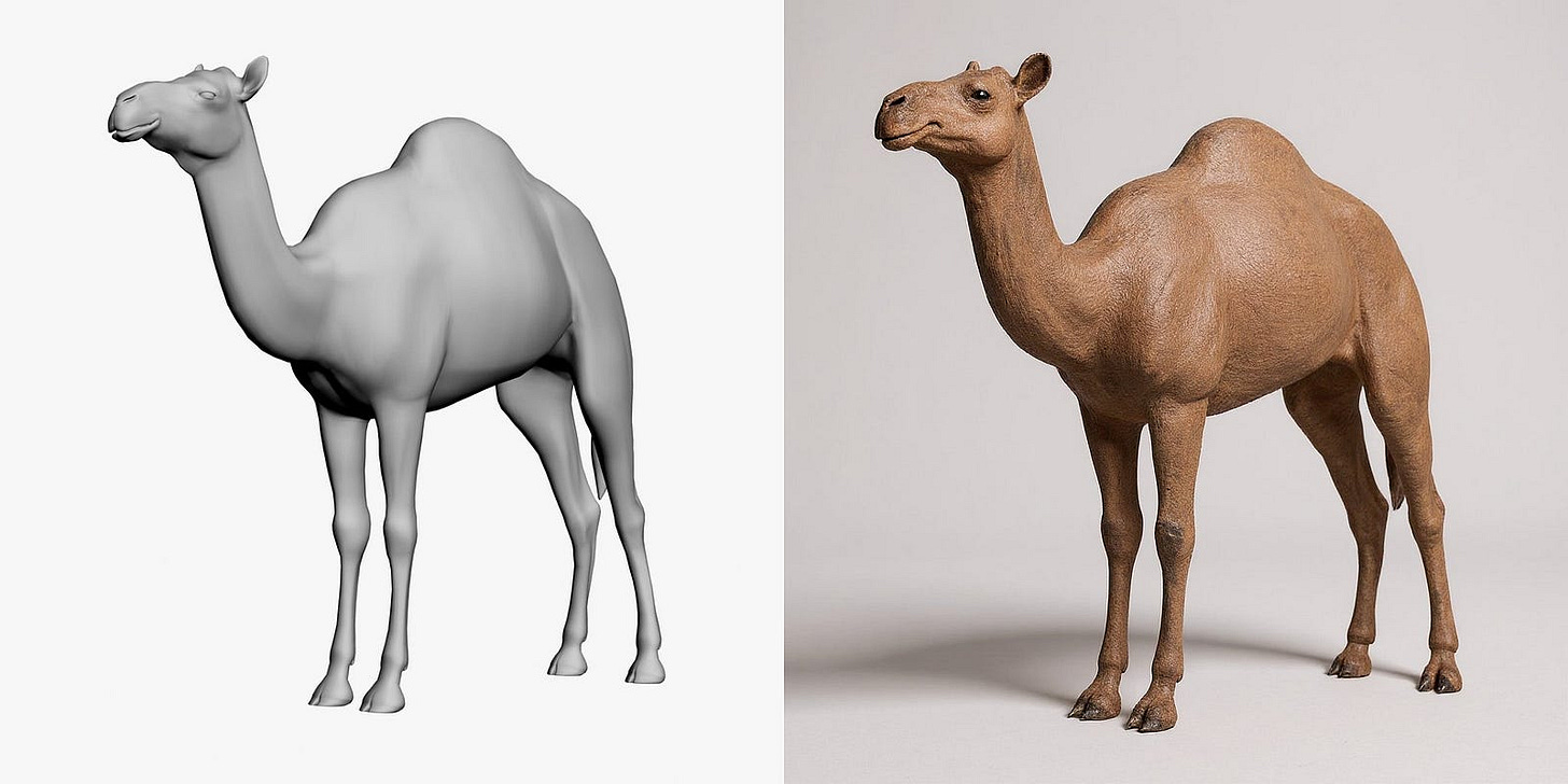 Flux Kontext use case. 3D object texturing