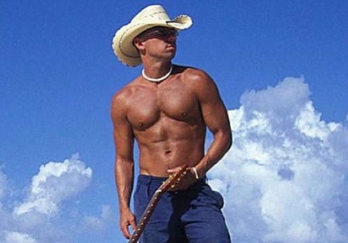 kenny chesney shirtless against country music