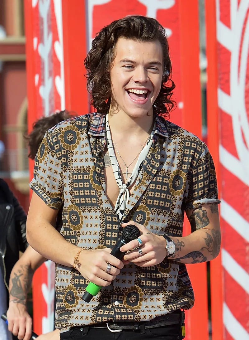 Rise in male hair extensions :: Men copying Harry Styles' hairstyle