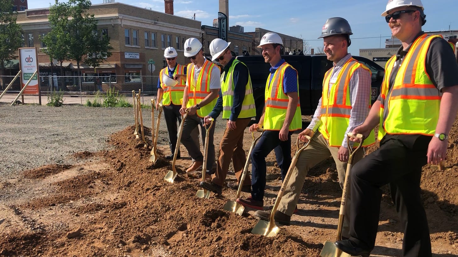 T. wall enterprises wausau mall apartments groundbreaking