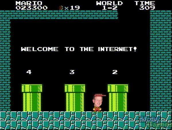 MARIO 02330019 HORLDTIME 1-2 HELCOME TO THE INTERNET 2 Super Mario Bros. Super Mario Bros. 3 The Legend of Zelda: Link's Awakening Portal Mario text technology games structure