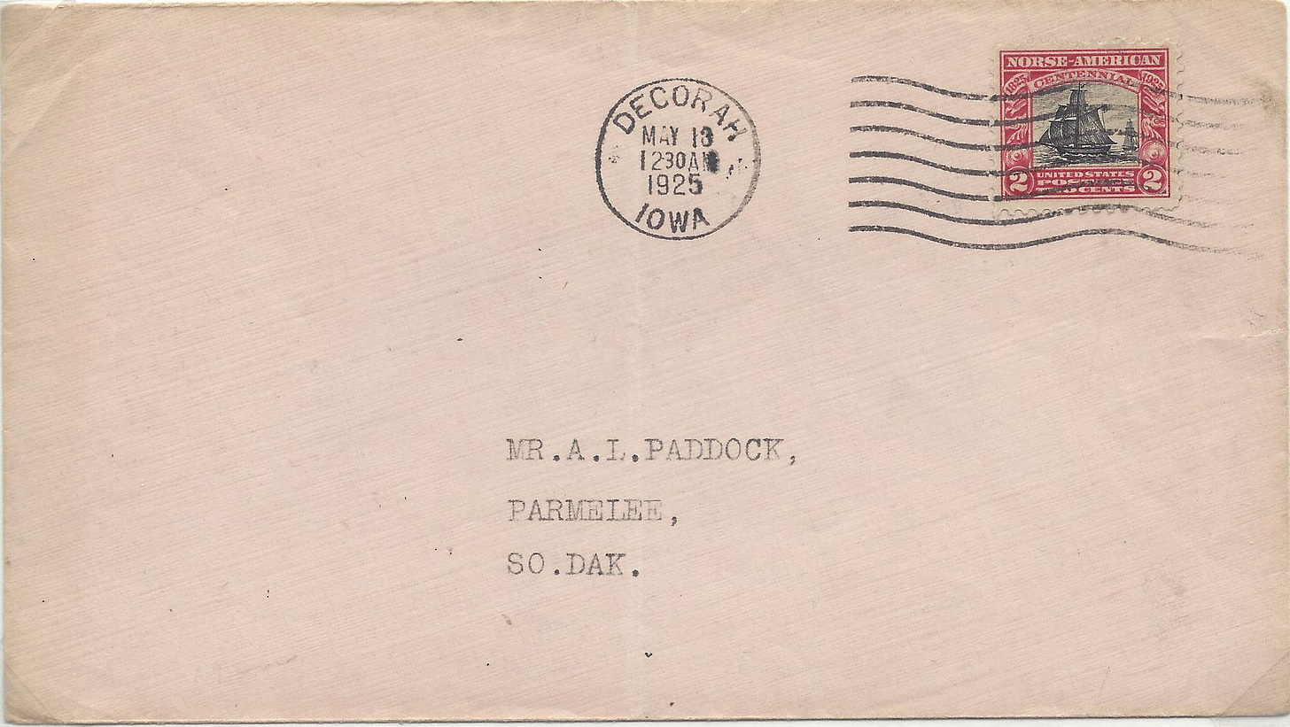 the 2 cent stamp on a first day cover from Decorah