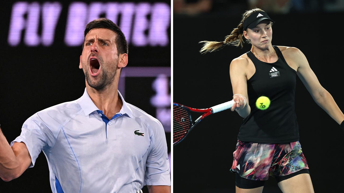 Djokovic y Rybakina, candidatos en el Australian Open