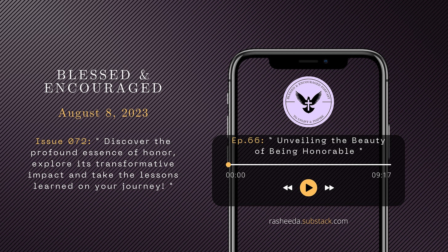 Podcast Episode 066 | Unveiling The Beauty of Being Honorable
