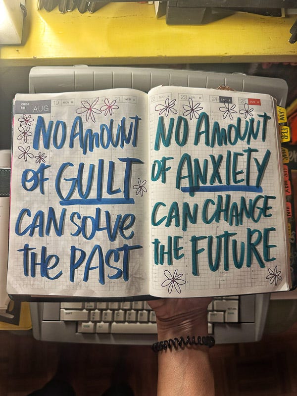 No amount of guilt/anxiety (I love lists// Tracy Benjamin) #hobonichicousin #hobonichi