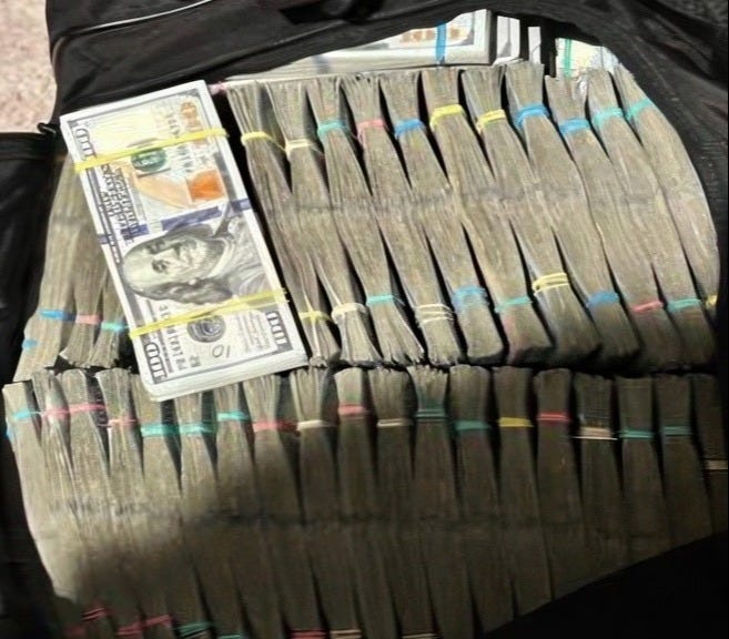 Cash seized in Salem, Oregon Cash seized in Salem, Oregon