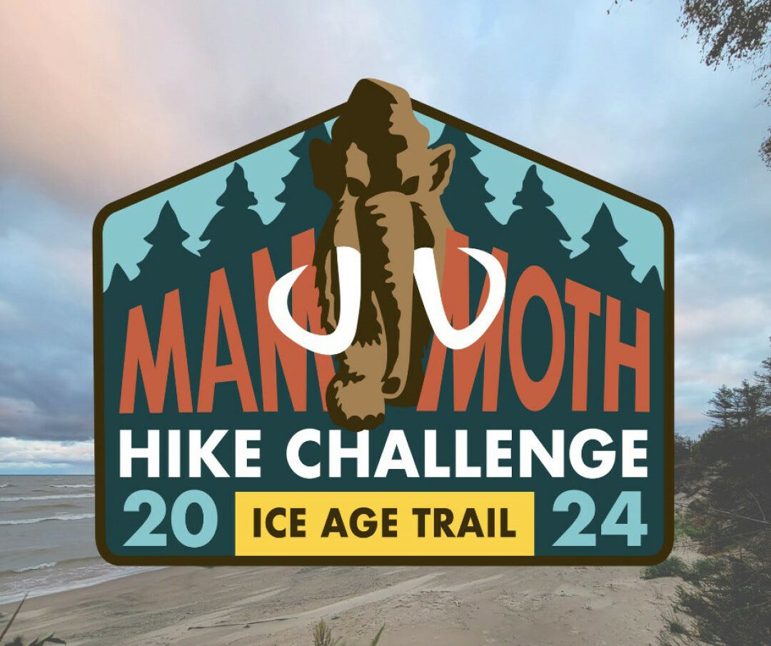 Logo for the 2024 Mammoth Hike Challenge.