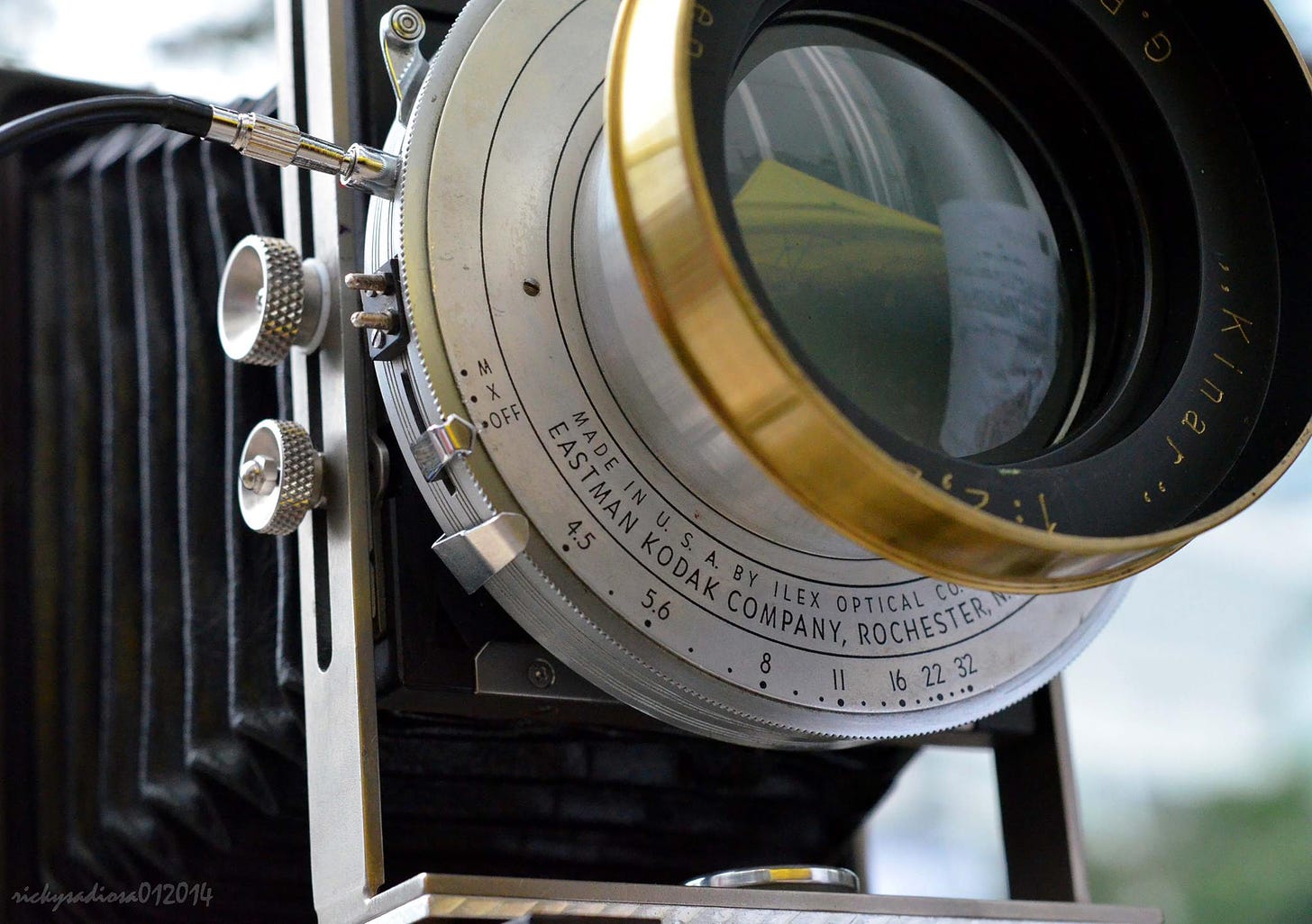 Closeup of an old Kodak camera