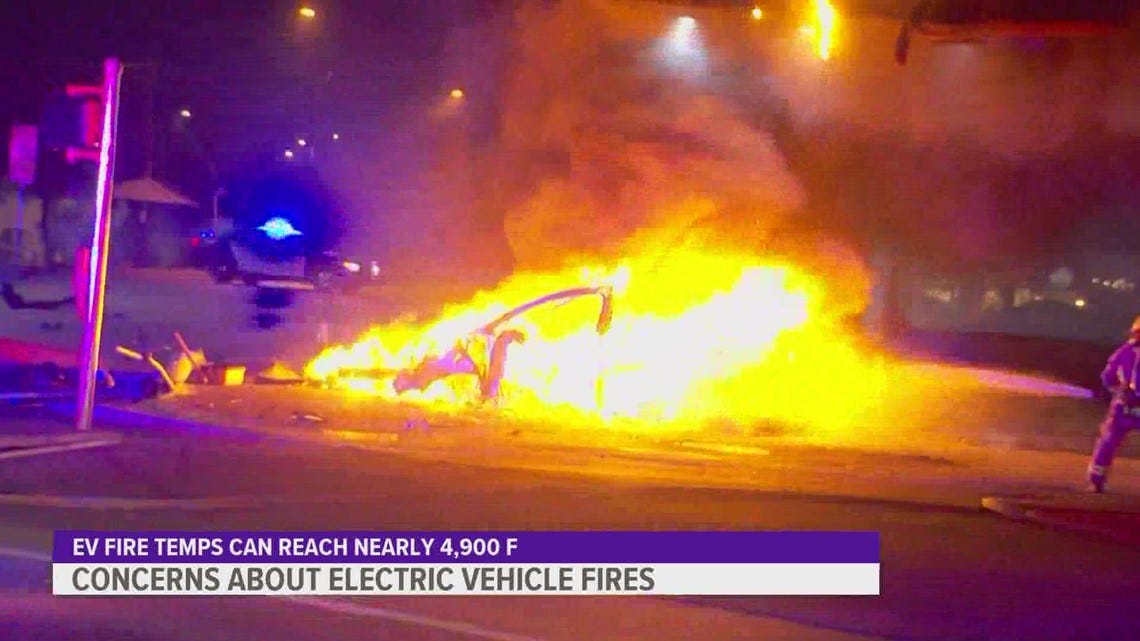 Iowa firefighter shares concerns around electric vehicle fires
