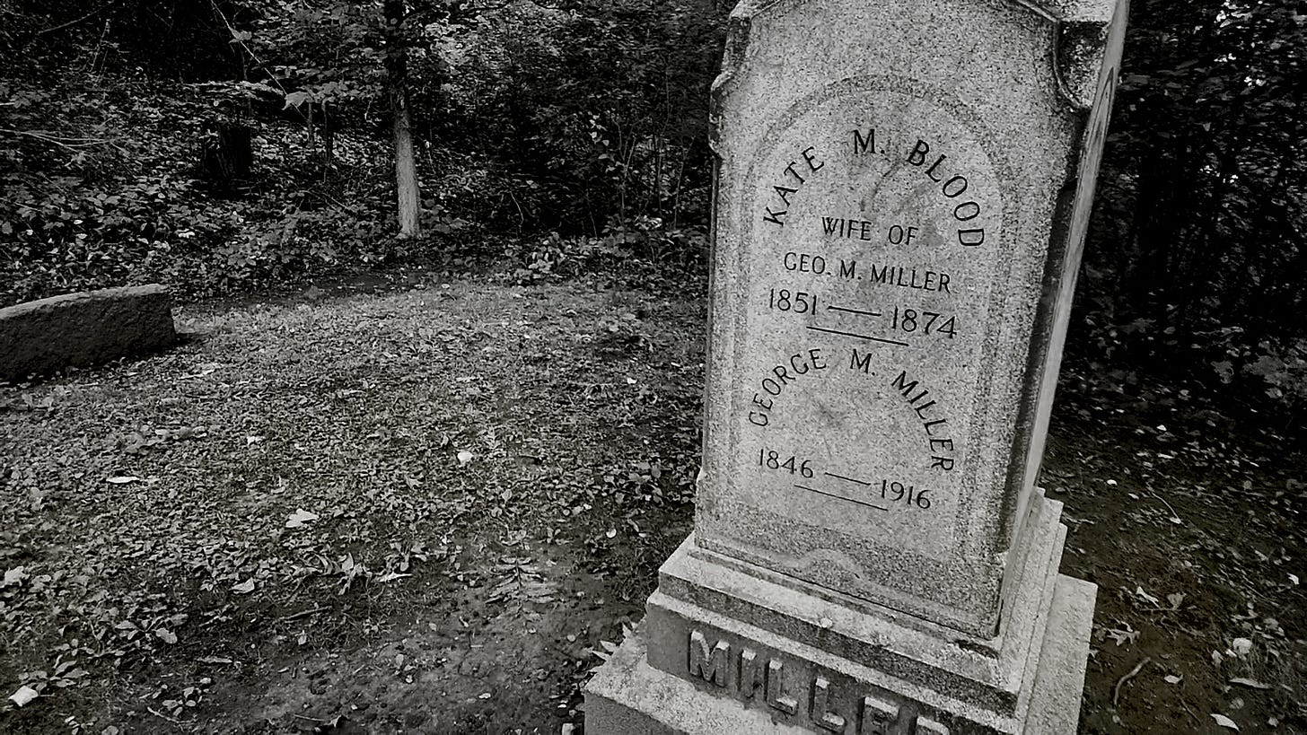 The bleeding gravestone of Kate Blood in Appleton, WI