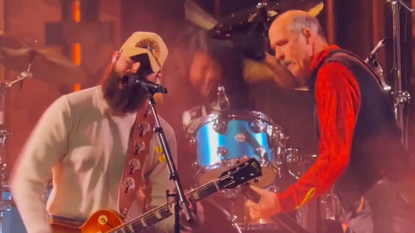 Post Malone Fronts Nirvana Reunion at SNL 50th Anniversary Concert