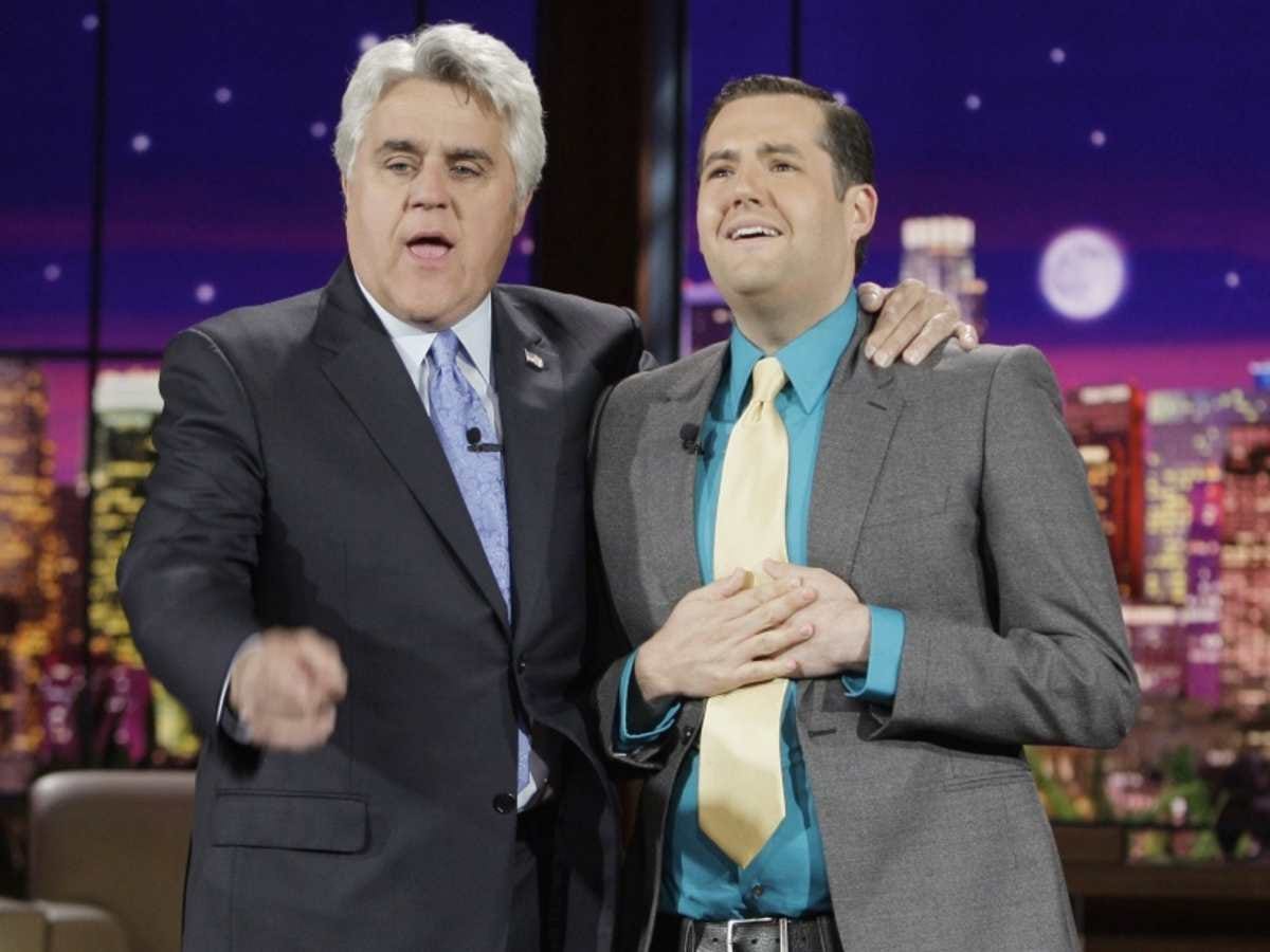 Jay Leno Has Reunion with 'Tonight Show' Intern Ross ...