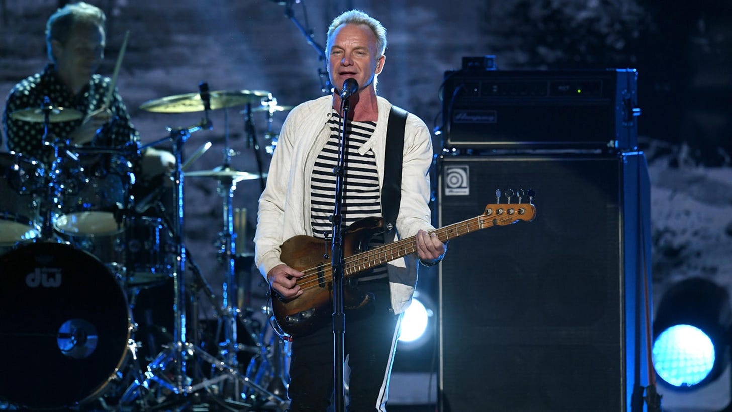 Sting Performing Shape of My Heart in Las Vegas My Songs MTTG Interview.