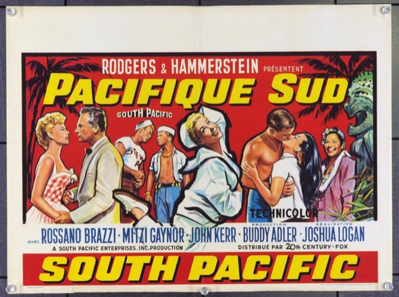 SOUTH PACIFIC (1958) 17092 Original Belgian Poster (13x21) Fine.