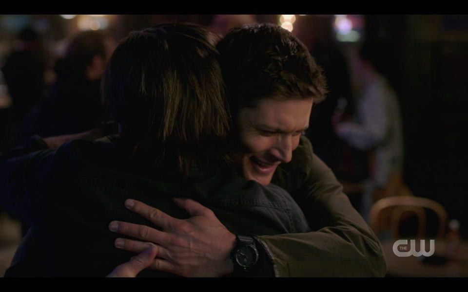 Jensen Ackles hugging rubbing Christian Kane hard for SPN