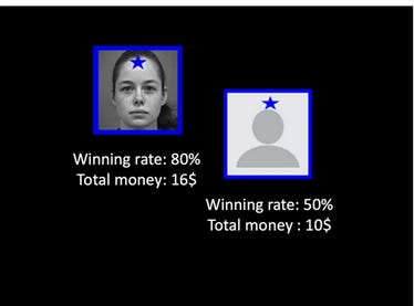 Image from the paper showing two faces, one ranked higher.