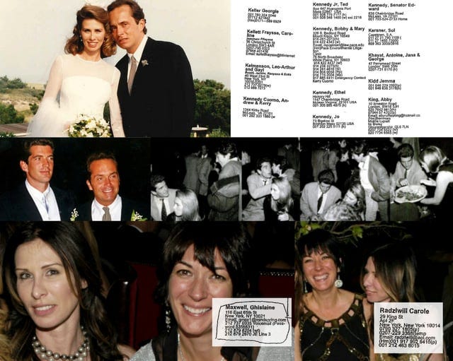 r/realhousewives - Many Kennedys listed in Epstein's Black Book. In 1999, JFK Jr., who was friends with Ghislaine Maxwell, died in a plane crash 1 month before his cousin and best friend, Anthony Radziwill, died of cancer. Carole Radziwill, Anthony's widow, was friends with Maxwell and was listed… r/realhousewives - Many Kennedys listed in Epstein's Black Book. In 1999, JFK Jr., who was friends with Ghislaine Maxwell, died in a plane crash 1 month before his cousin and best friend, Anthony Radziwill, died of cancer. Carole Radziwill, Anthony's widow, was friends with Maxwell and was listed…