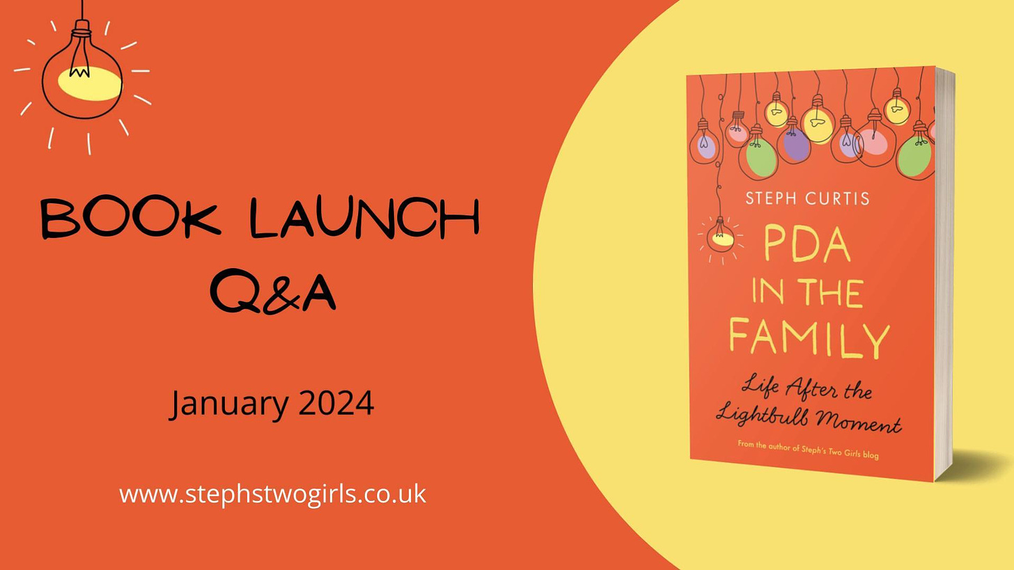 orange background with text book launch Q&A January 2024