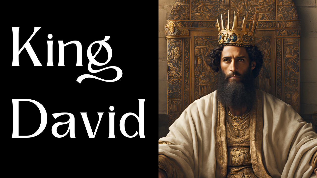 A king of ancient Israel next to the words "King David."