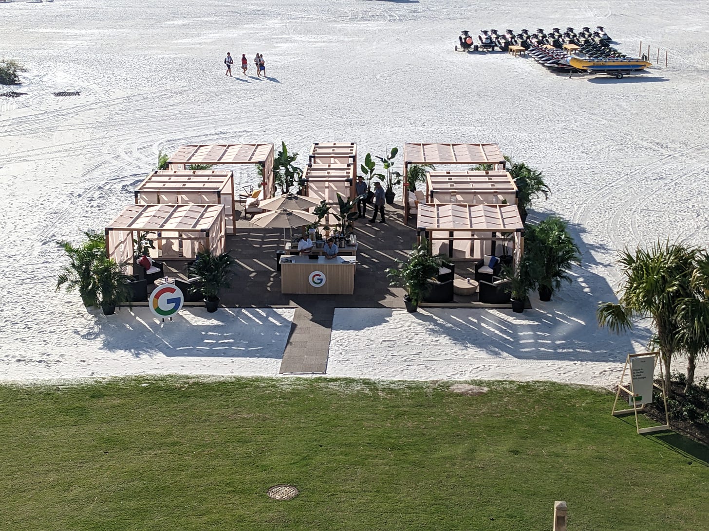 Google erected its own cabanas at the IAB ALM conference in Marco Island, FL.
