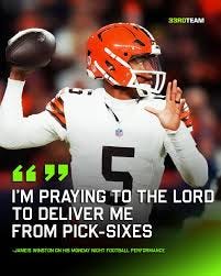 33rd Team | Jameis Winston threw for 497 yards and 4 touchdowns, he also  threw two pick sixes in the Browns 41-32 loss 😬 🎥:@MySportsupdate |  Instagram