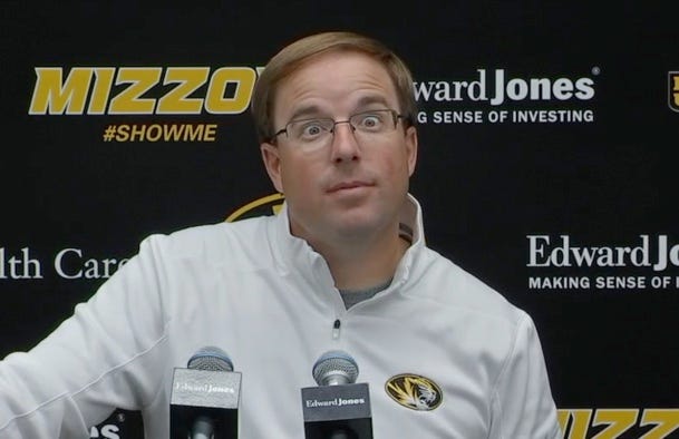 SEC Mike on X: "Eli Drinkwitz after being asked about Missouri's plan at QB  against Georgia (after Connor Bazelak went down to injury versus Vandy) one  too many times https://t.co/Z2a27xi4gC" / X