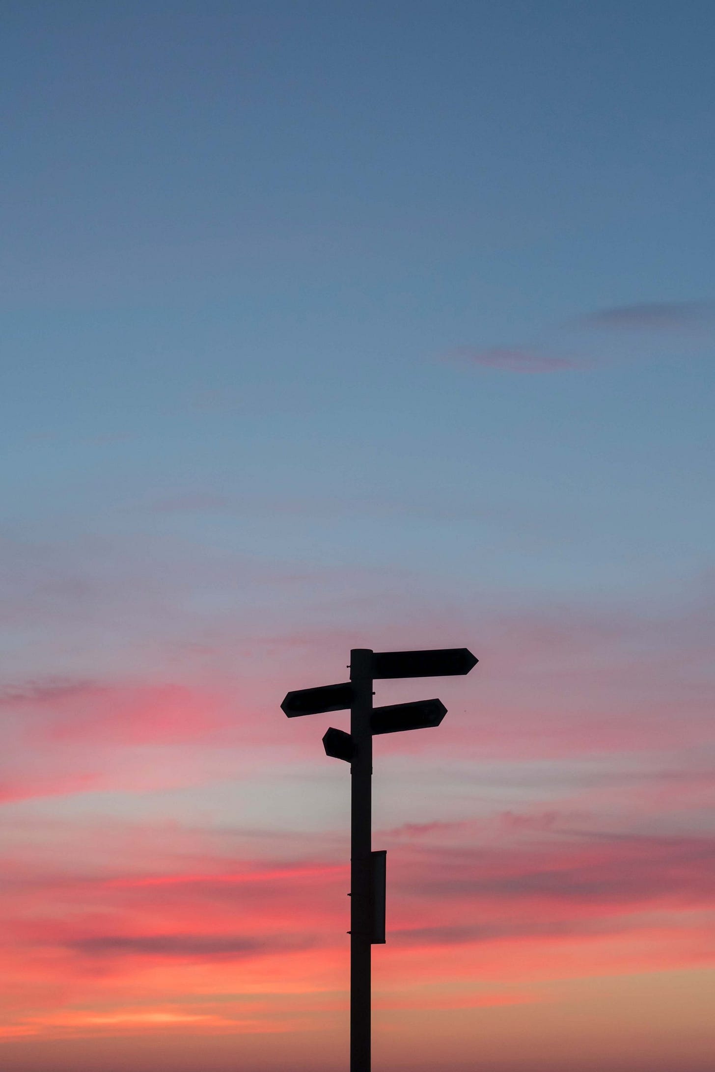 Crossroads with sign.