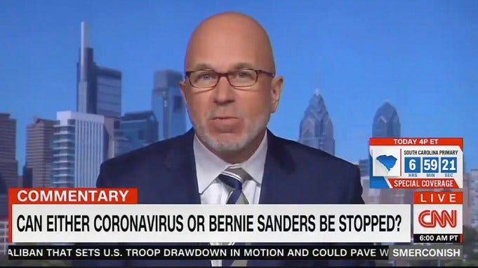 CNN Host Compares Bernie Sanders To Coronavirus And Asks "Can Either Be Stopped?" (Credit: CNN)