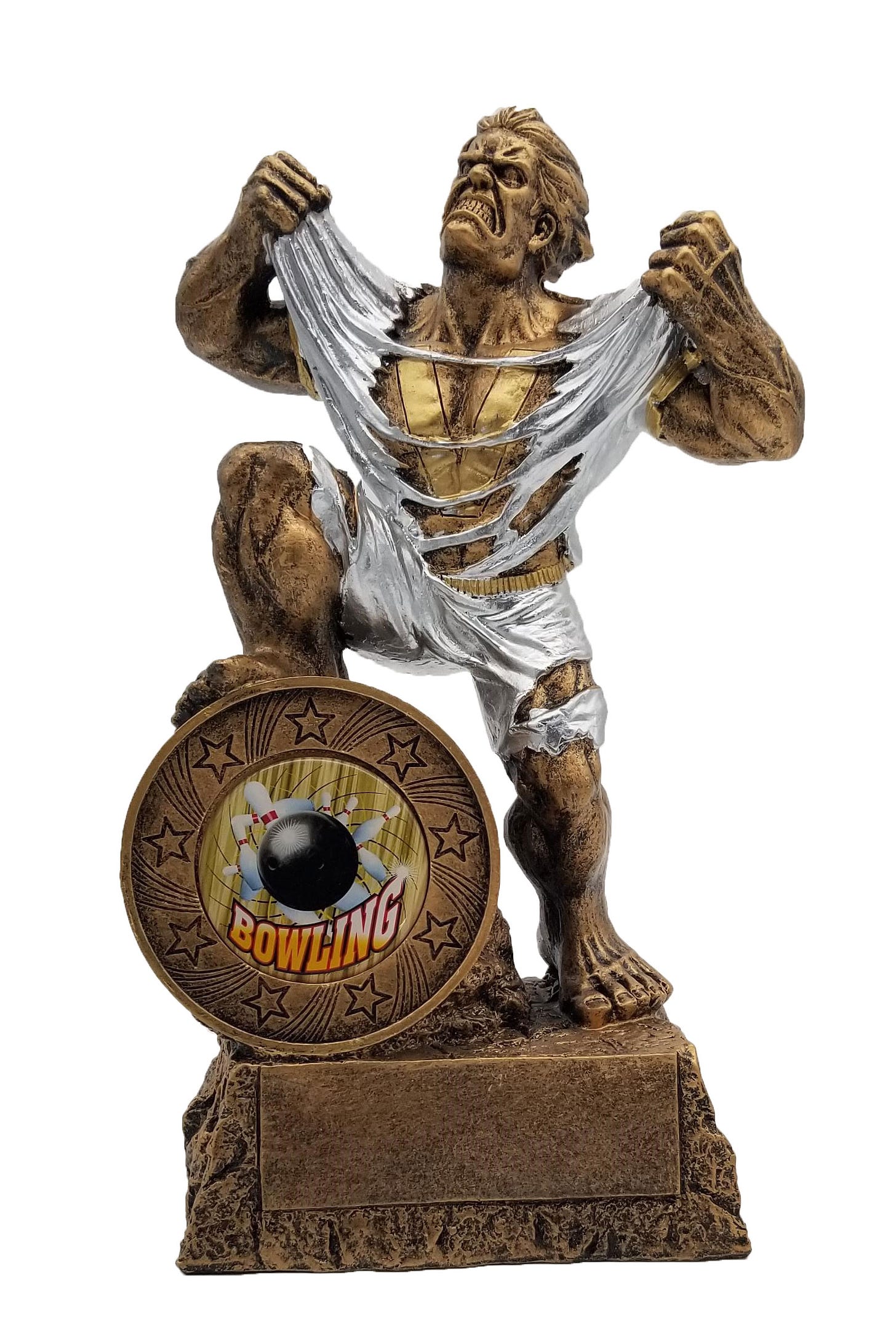 Bowling LARGE Monster Trophy | Engraved Bowler GIANT Beast Award - 9.5 Inch  Tall