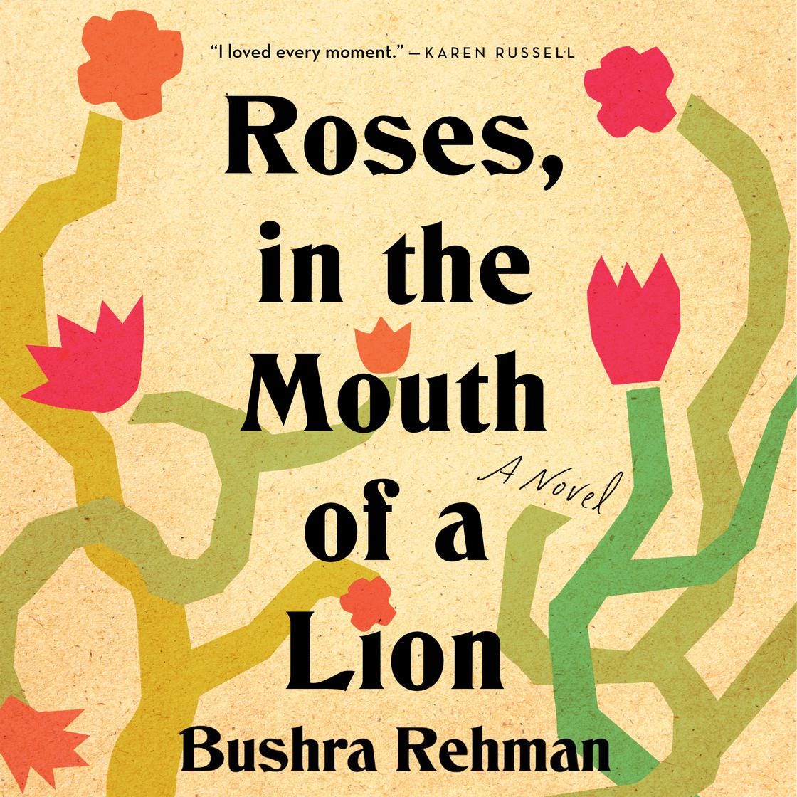 Cover of the audiobook of Roses, in the Mouth of a Lion.