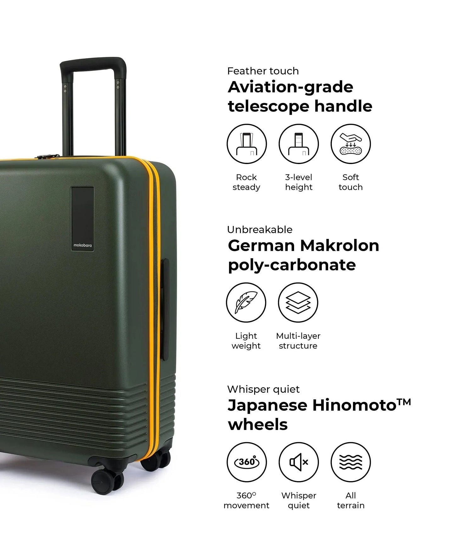 Mokobara Medium Vibes Expandable Check-in Suitcase 8 Wheels - 27 Inch