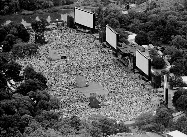 Crowds in Central Park Over the Years - The New York Times