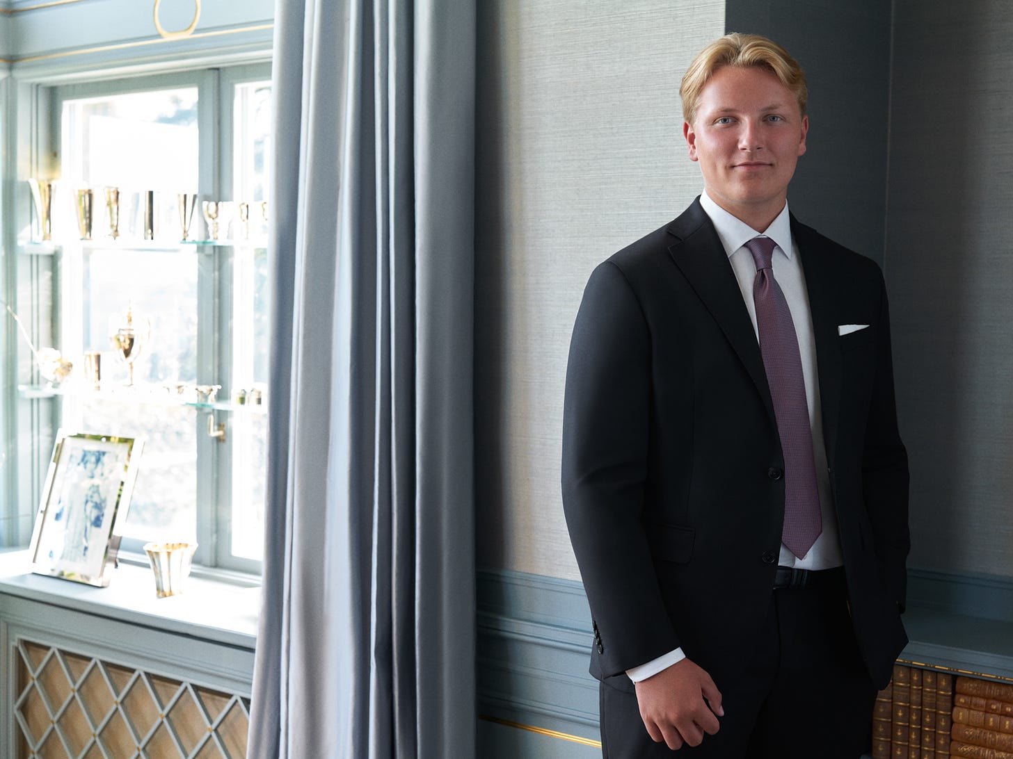 prince sverre of norway in a suit posing for a photo