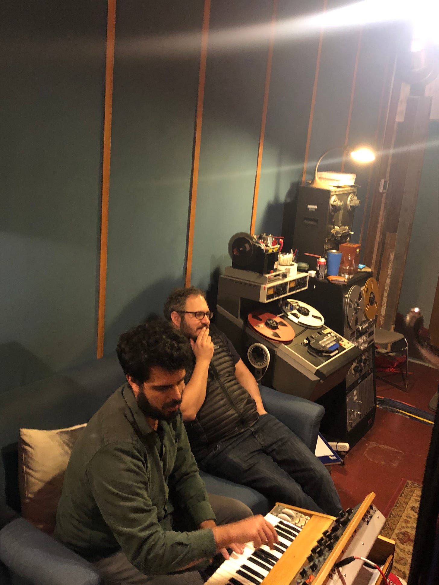 Owen Muir MD in the recording studio