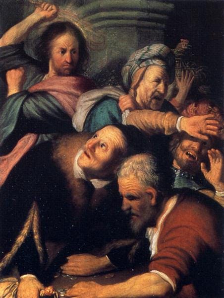 Christ Driving the Moneychangers from the Temple, 1626 - Rembrandt