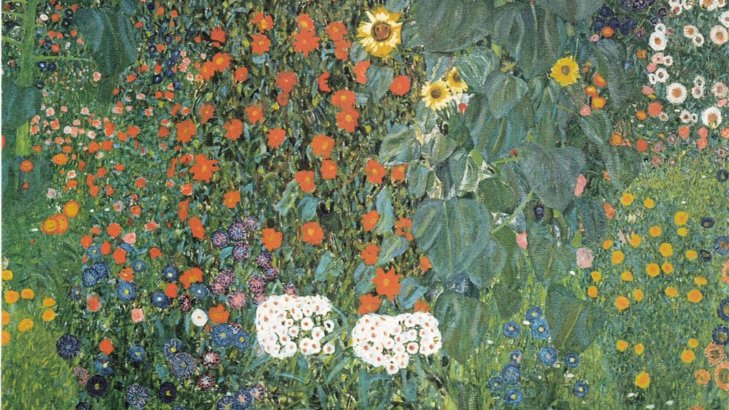 Jardin Cottage avec tournesols de Gustav Klimt