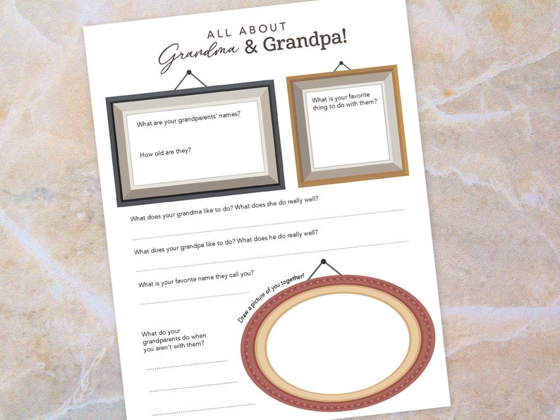 Grandparents Day Interview Printable image 1