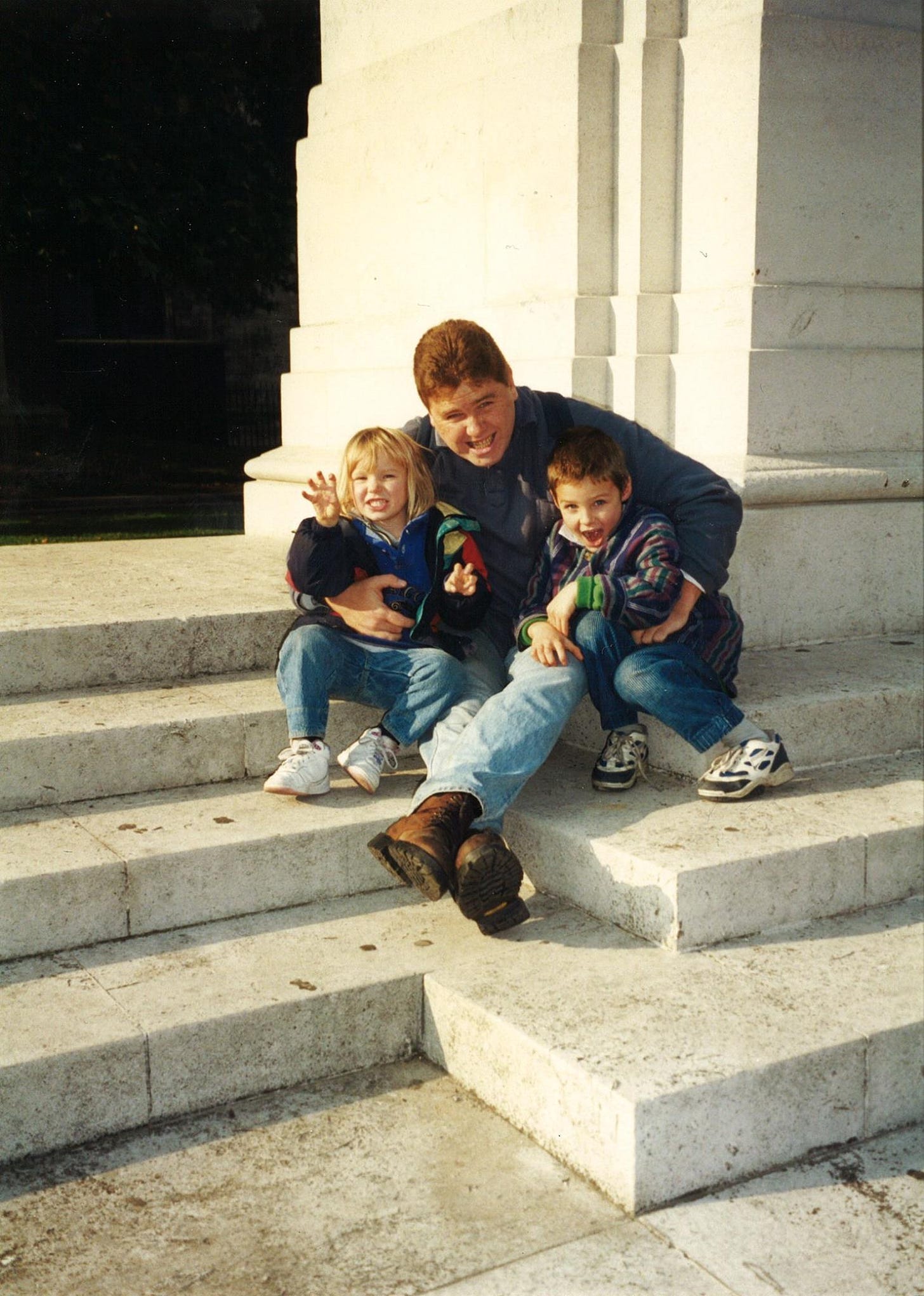 Emma, Nick, Alex. Westminster 1997.