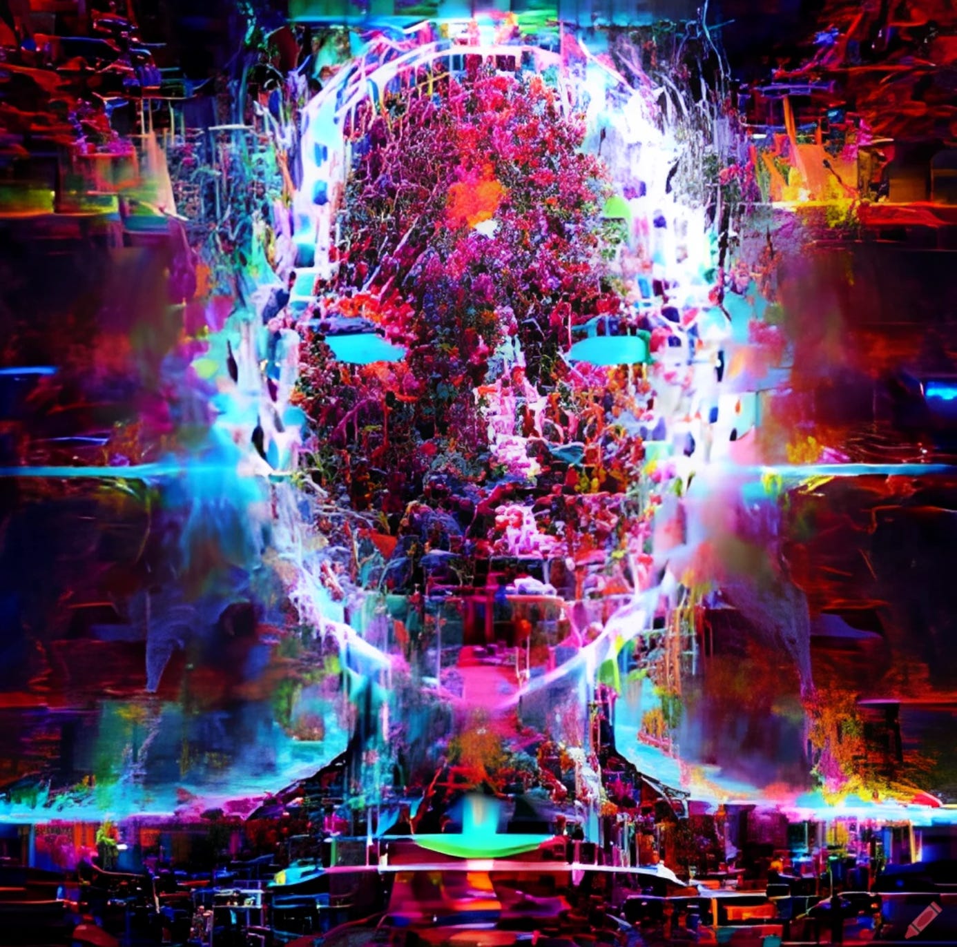 An image of a futuristic head inspired by Craiyon.com image generation