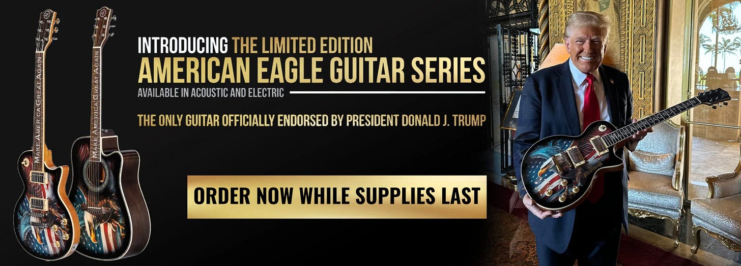 Trump Sells 'Limited Edition' Signed MAGA Guitars for $10,000