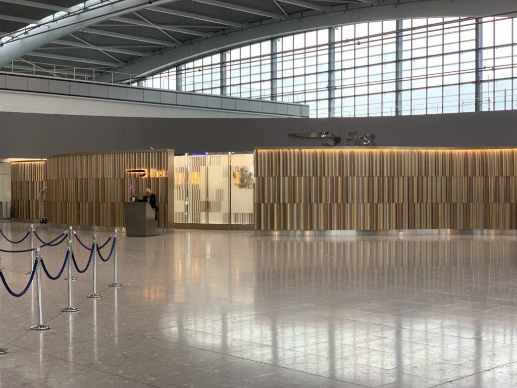 London Heathrow Galleries First Lounge T5 Review