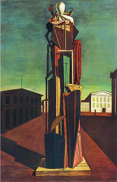 File:Giorgio de Chirico, 1917, Il grande metafisico, oil on canvas, 104.8 x 69.5 cm.jpg